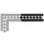 Carrara White Marble Classic Diamond Mosaic Border Listello Tile Black Edge Polished