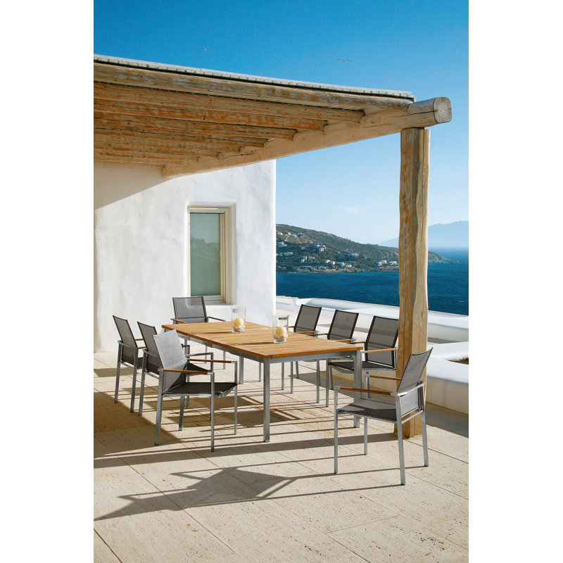 Mercury Dining Outdoor Lounge Chair, Platinum