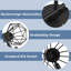 Spotlight 3 -Light E14 - Black Vintage Swiveling 350 ° Ceiling Light Allorah