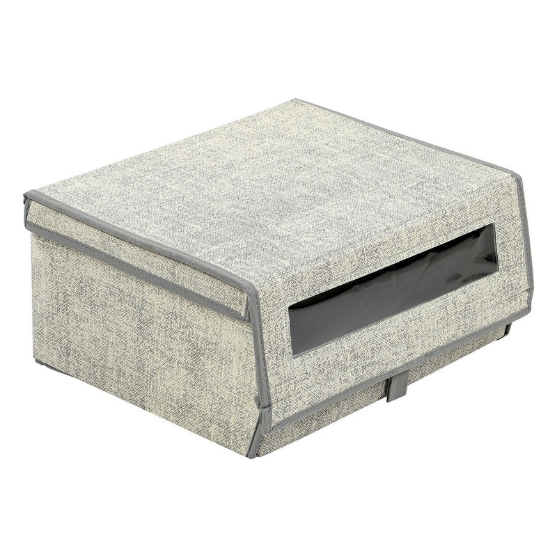 2 Pair Stackable Shoe Storage Box, Beige