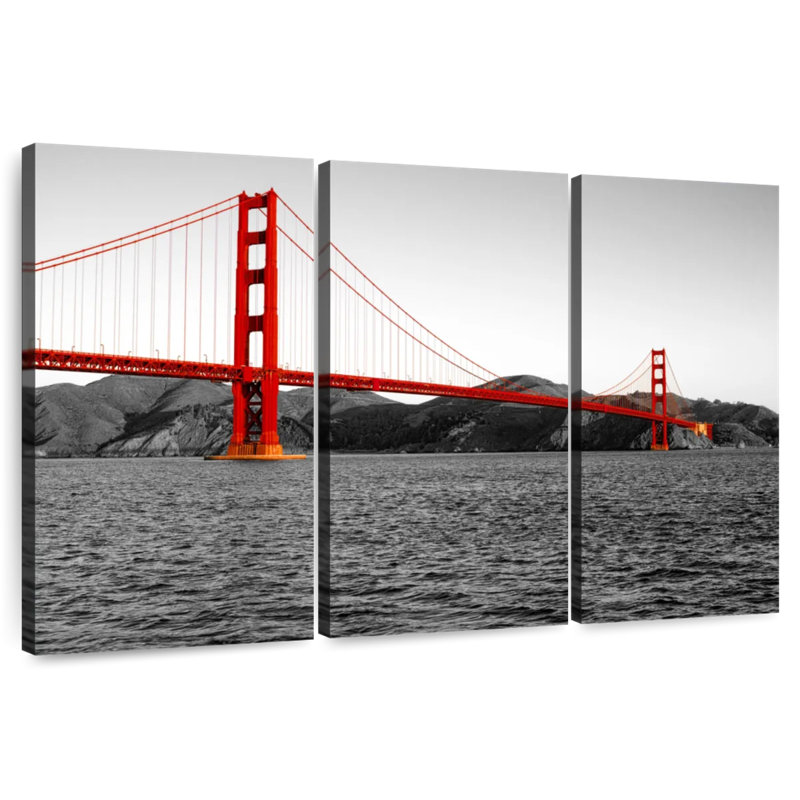 Lilie vibrant San Francisco Bridge, H 20 po x l 33 po