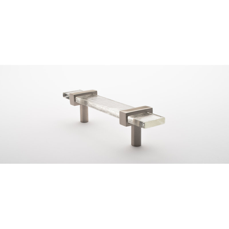 5.5 Length Bar Pull, Satin NIckel/Clear