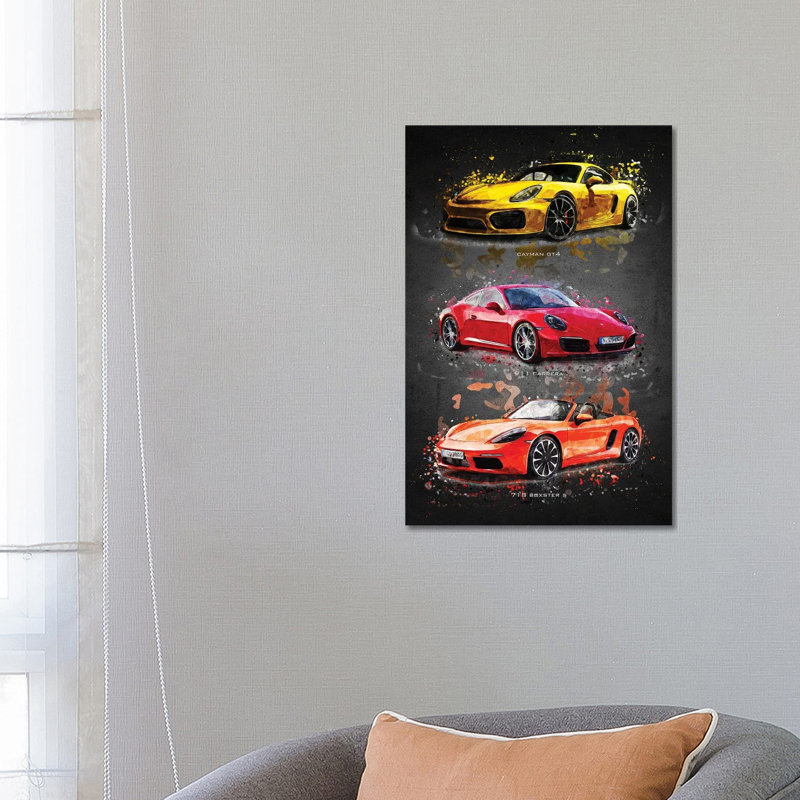 Porsche2 by Gab Fernando - Wrapped Canvas Print, 66.04 cm H x 45.72 cm W x 1.91 cm D