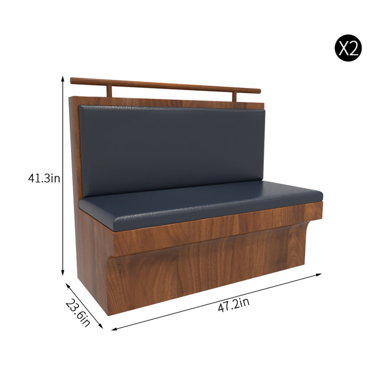 Banc rembourré en similicuir Vintage