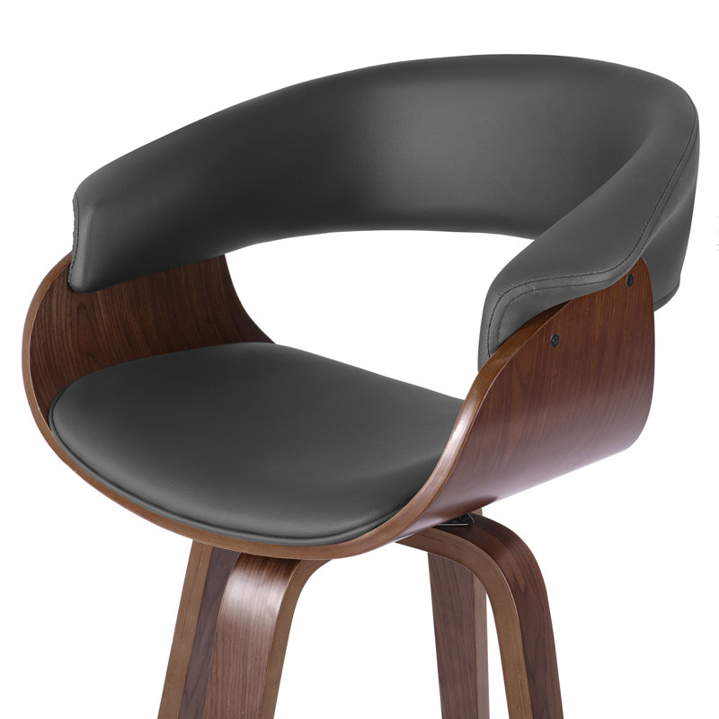 Tabouret de bar et de comptoir pivotant Draymond, Gris, Tabouret de comptoir (siège d'une hauteur de 26 p