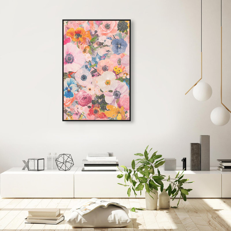 Oliver Gal Photobloom Two Floral and Botanical - Diamond Dust Framed Canvas Art, 36" H x 24" W, Gold