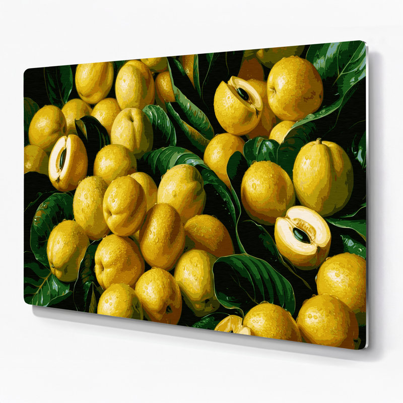«Fruit Abiu», art mural en métal vert, H 11 po x l 14 po