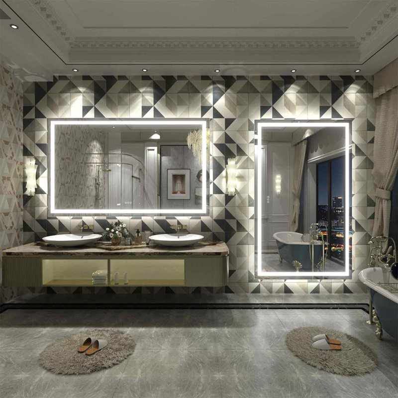 Wayfair Basics® UL Certified Front & Back LED Anti-Fog Tempered Glass Bathroom/Vanity Mirror with 3-Year Warranty, 60" x 36"