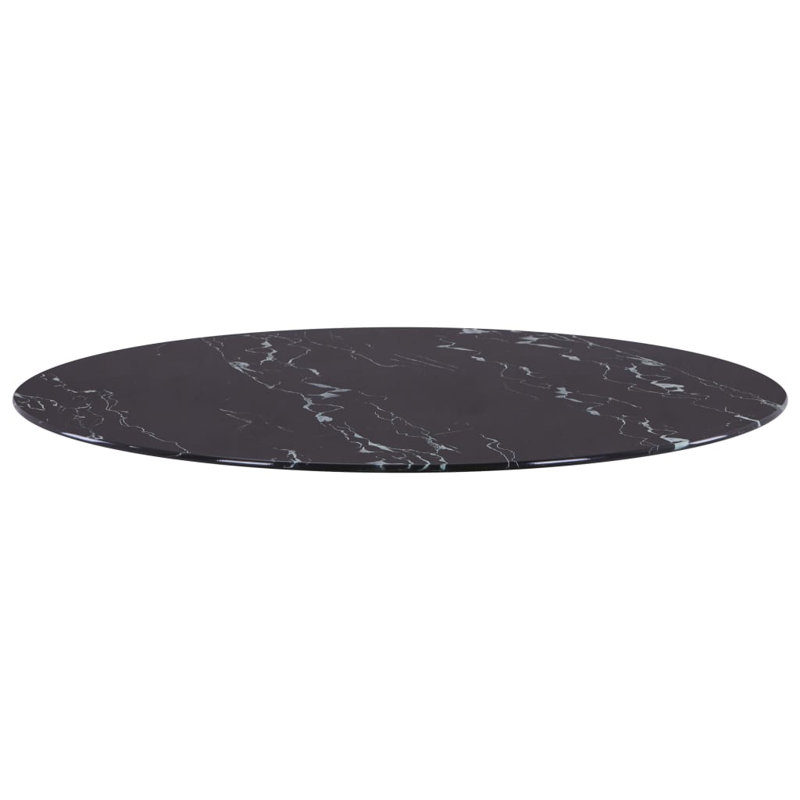 Candida Glass Table Top, 0.8cm H x 40cm W x 40cm D, Black