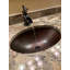19" Oval Copper Bathroom Sink Drop In or Under Mount Perfect for a Master Bath