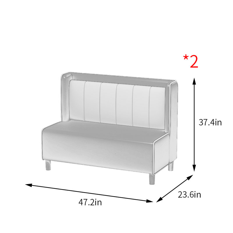 Banc rembourré Leathaire, Brun / blanc