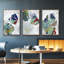 «Monstera IV», ensemble de 3 reproductions sur toiles-97708603-97708604