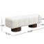 Banc rembourré en blanc Boucle
