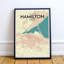 Hamilton City Map - No Frame Print-1089864750