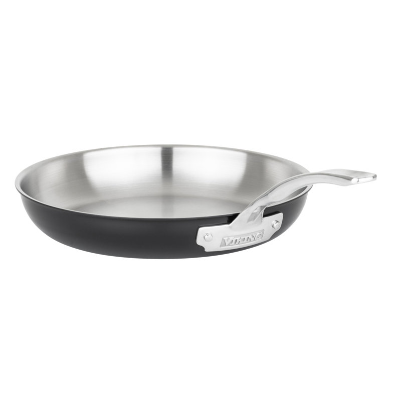 Viking 12pc Cast Black 3-Ply Stainess Steel Cookware Set with Metal Lids
