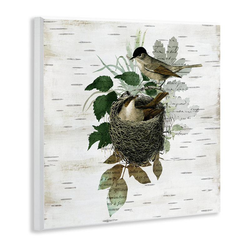 «Birds in Vintage Nest», plaque murale par Susan Arnot