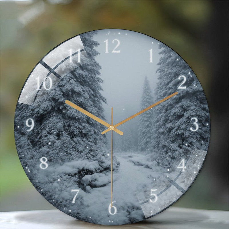 Horloge murale en verre 12 po