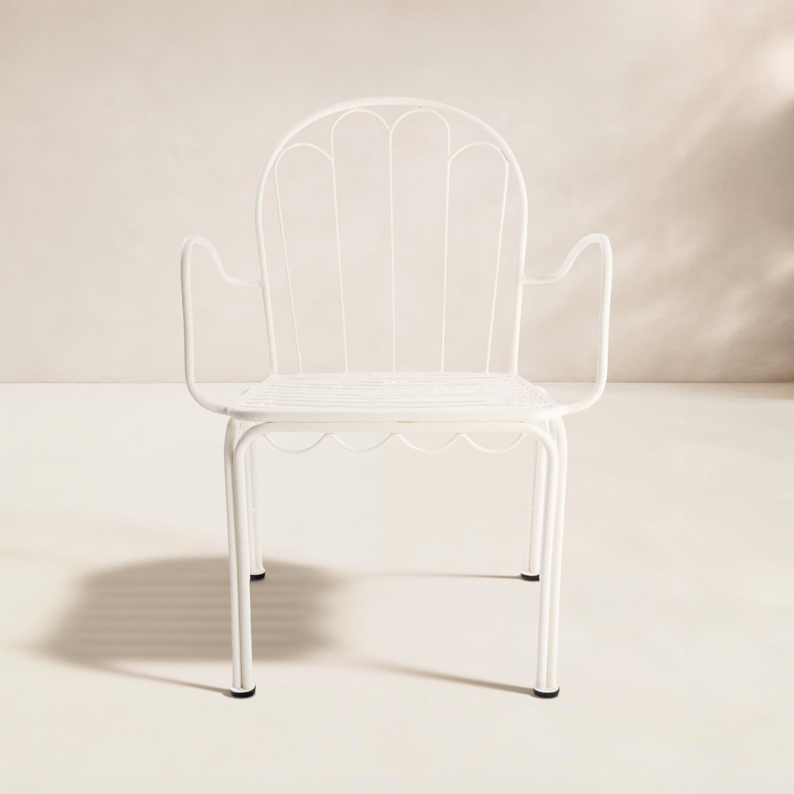 Stackable Patio Armchair, Antique White
