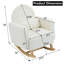Chaise berçante d'appoint en velours blanc crème Teddy - confort ultime et élégance intemporelle