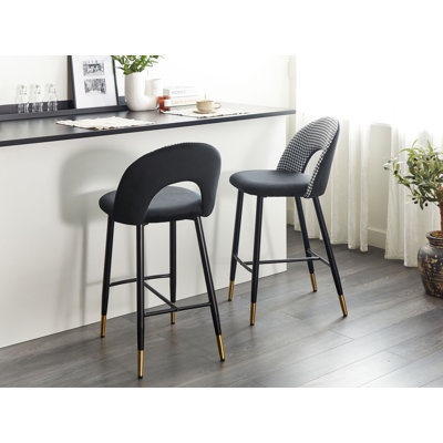 Falton Upholstered Counter Stool with Metal Frame