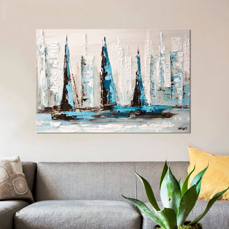 « city of paix », impression sur toile, H 12 po x l 18 po x P 1,5 po, Toile tendue, Pas de tapis