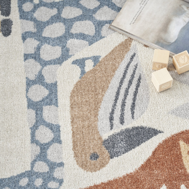 Tapis ivoire lavable à la machine Astra, Rond 4 pi