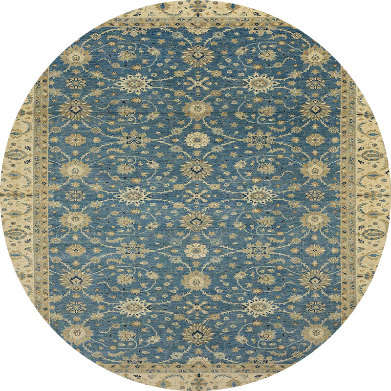 Abstract Indoor Rug, Round 6'