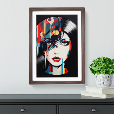 Vinyl Record Dadaism Art - Framed Print