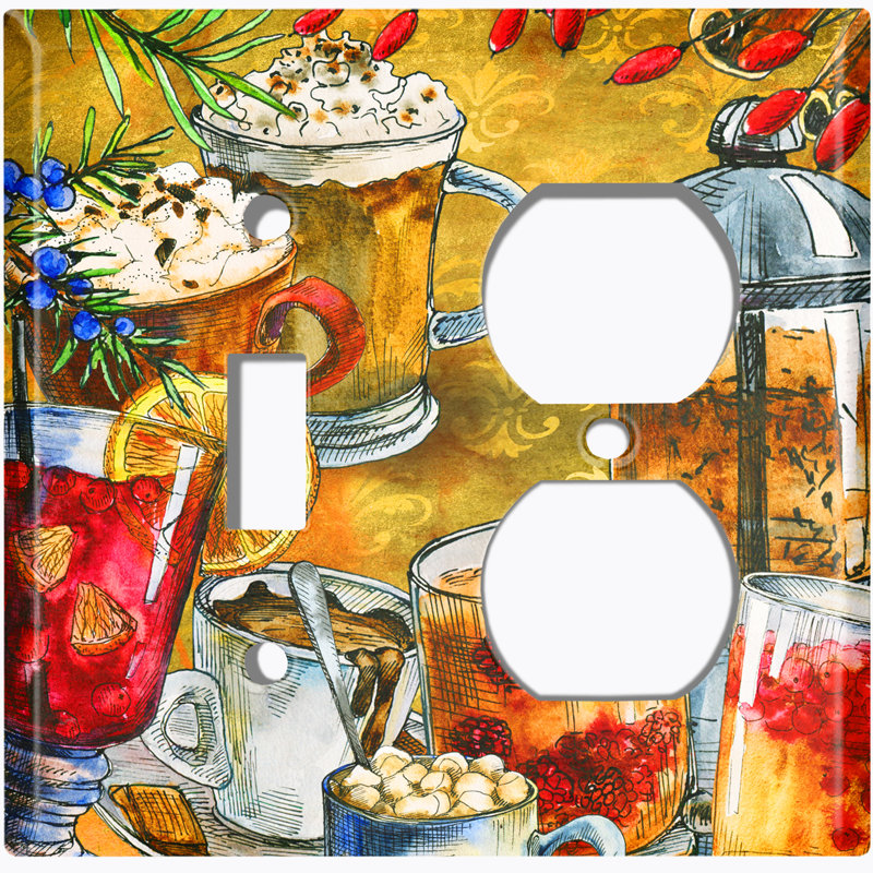 Assiette murale café / café / thé / dessert / boisson / damas