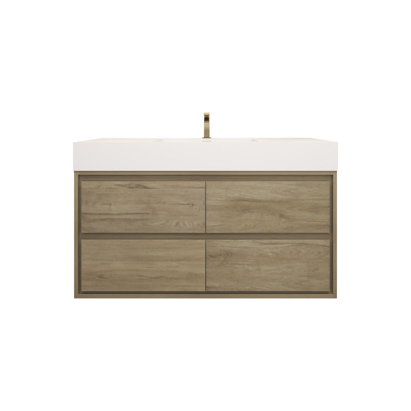 Victoria 48''Bathroom Vanity Base, White Oak