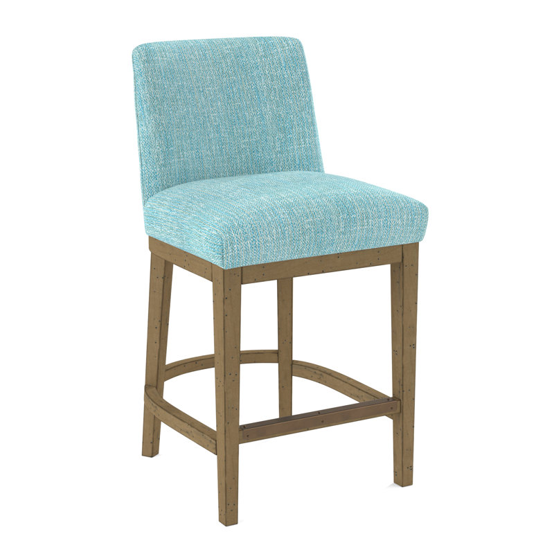 Upholstered Stool, 61412-32, Weathered Gray
