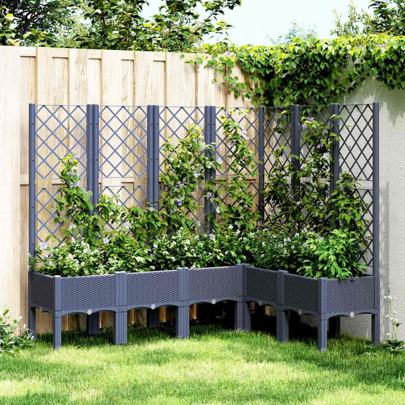 Breckon Planter Box, 55.9'' H X 47'' W X 63'' D, Blue Grey