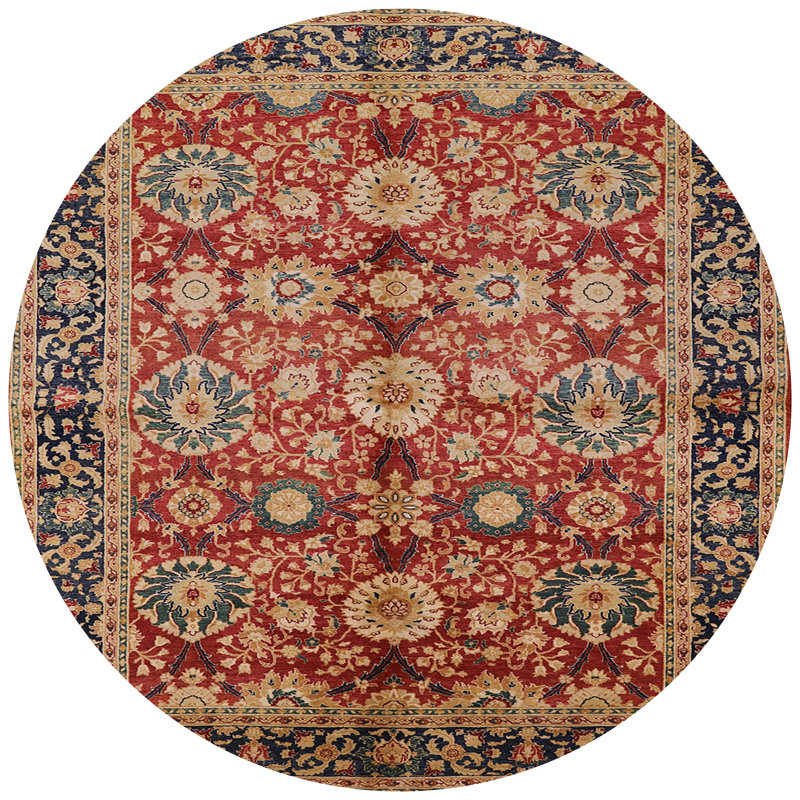 Haygazn Oriental Indoor Rug, Round 5'