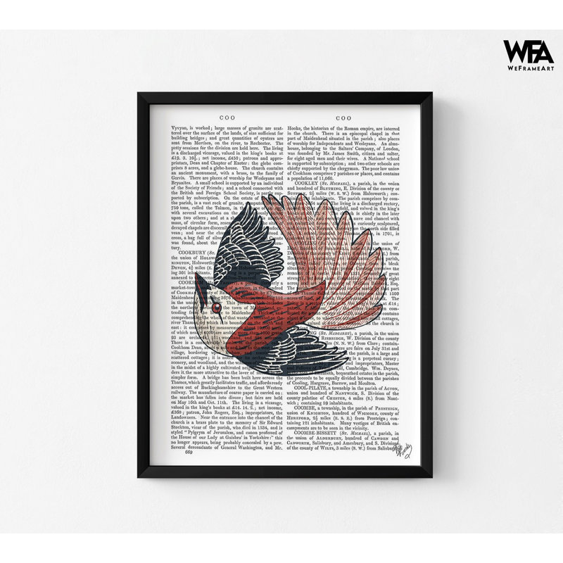 Reproduction de livre d'oiseaux latéraux par Fab Funky, bibliothèque murale d'oiseaux rustiques, art mural de cabane de dessins d'animaux, affiche de petit oiseau, cadeau d'amant d'oiseaux
