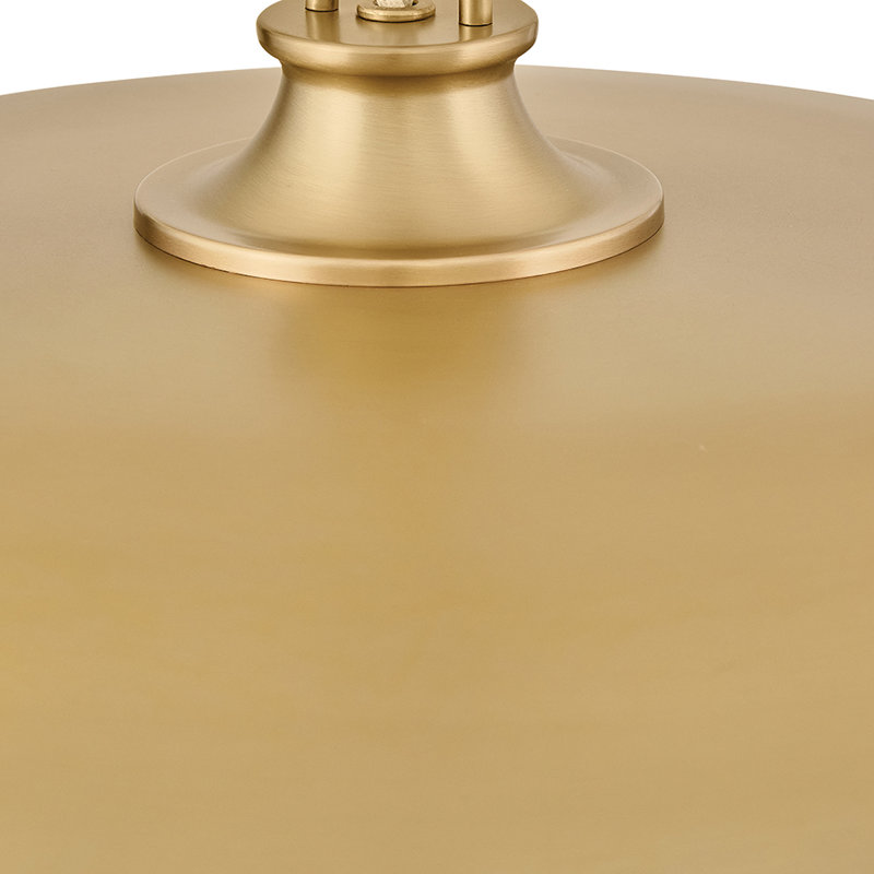 Sadie 1 - Light Steel Chandelier, Lacquered Brass, 8" H x 24" W x 24" D