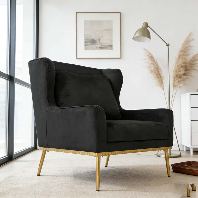 Chaise de lecture Modern, Noir