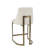 26"H Upholstered Counter Stool With Metal Base