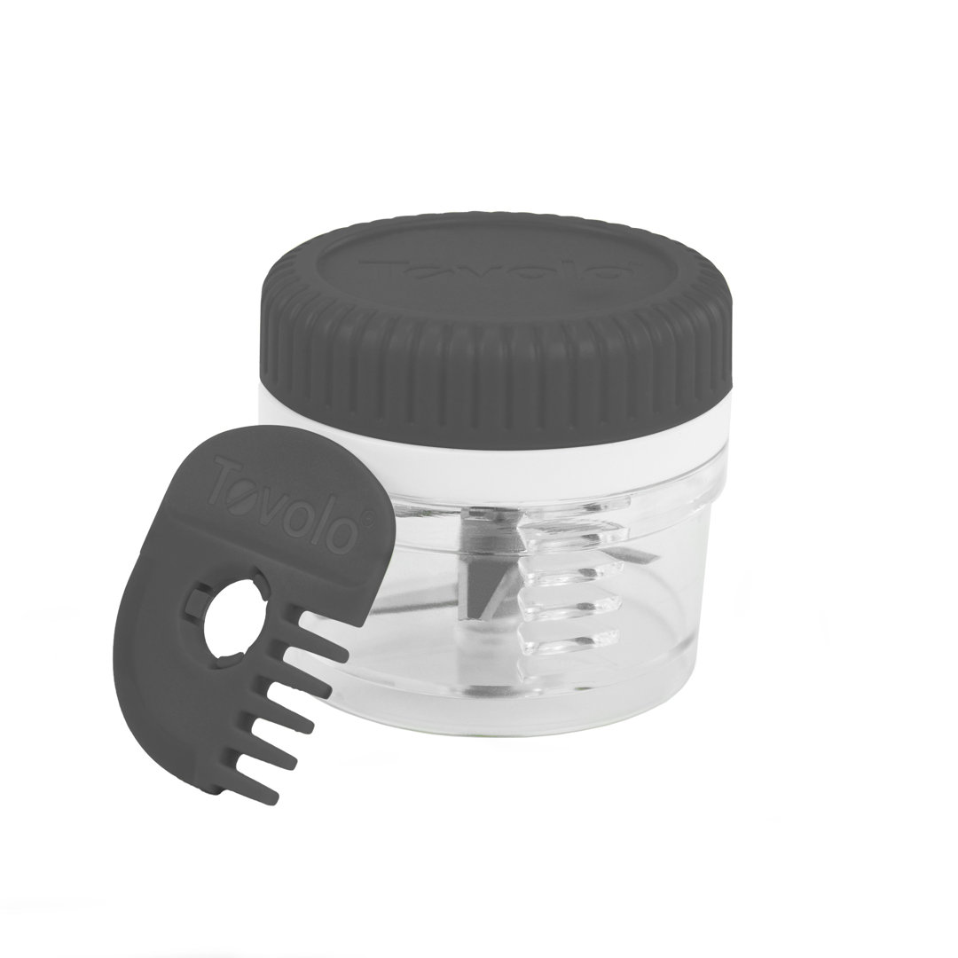 Tovolo Chop N’ Spin Mini Chopper, Spinning Mini Garlic Mincer, Stainless Steel Rolling Garlic Chopper With Nylon Blade Guard, Press & Chop Garlic Press, BPA-Free & Dishwasher-Safe Kitchen Gadget Tovolo