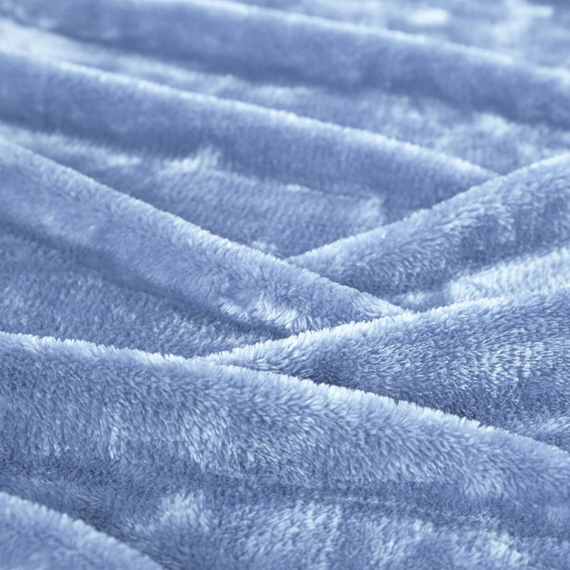 Couverture en peluche moelleuse Blue Nile Mills, Bleu, Throw XL