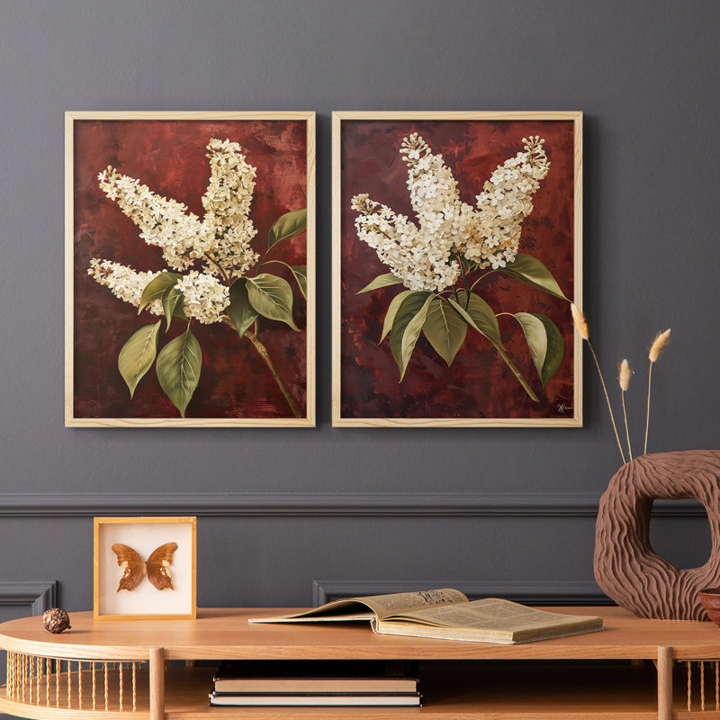 Série FLORAL CXCVI - reproduction encadrée de qualité supérieure - prête à être accrochée - aucun clou requis - aucun clou requis