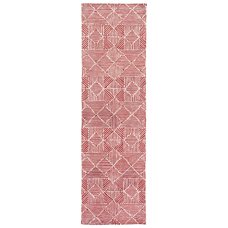 Foraker Hand Tufted 0.8 Wool 0.2 Cotton Geometric Rug, Runner 2'3" x 8'