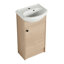Meuble-lavabo autoportant simple 18,1 po avec comptoir en céramique Miosoti