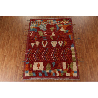 One-of-a-Kind 7'1'' X 9'8'' New Age Wool Area Rug in