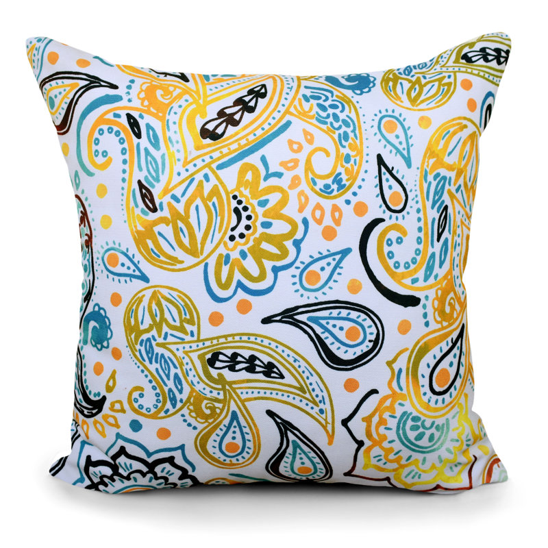 Coussin intérieur/extérieur Floral, Bleu
