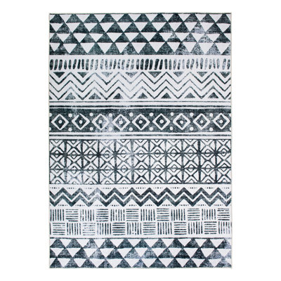 Aynath Geometric Machine Washable Area Rug