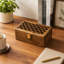 Boîte de rangement en bois de manguier fabriquée à la main -1423713808