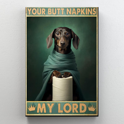 Kovel " Dachshund Your Butt Napkins My Lord "
