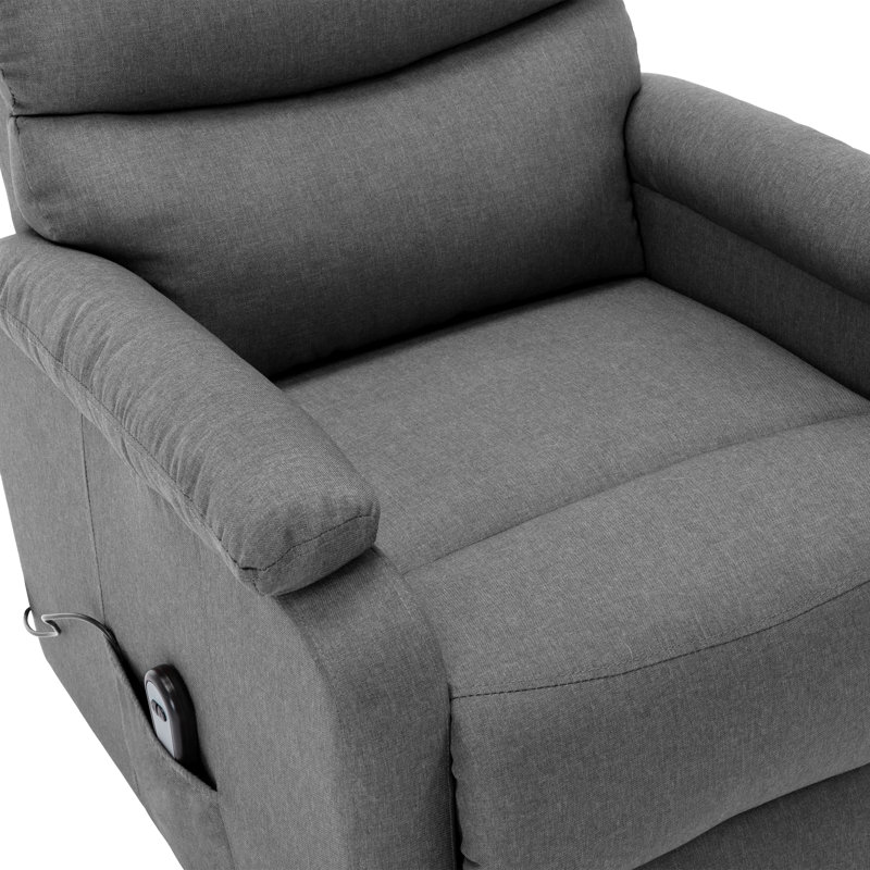 Apolo Upholstered Power Recliner, Black