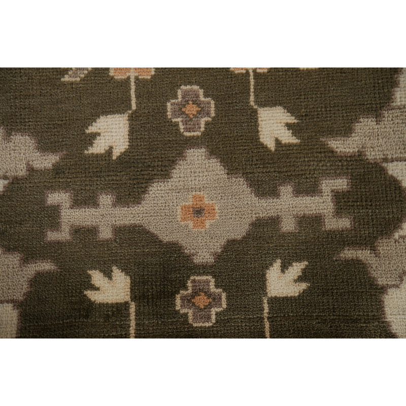 Tapis vert All-Over Oushak 9x12