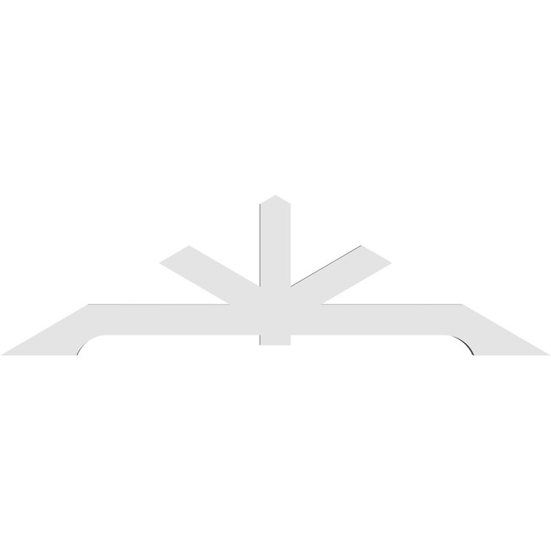 Support de pignon en PVC de qualité architecturale Vanguard, H 21 po x l 72 po (pas 7/12), P 2 po x F 4 po